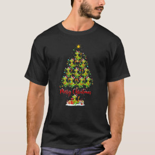 Xmas Light  Santa Velociraptors Dinosaur Christmas T-Shirt