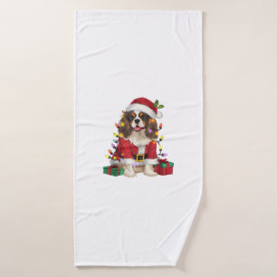 Xmas Lighting Cavalier King Charles Spaniel Dog Ch Bath Towel