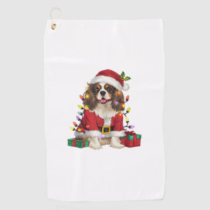 Xmas Lighting Cavalier King Charles Spaniel Dog Ch Golf Towel