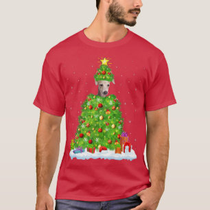 Xmas Lighting Funny Italian Greyhound Dog Christma T-Shirt