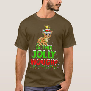 Xmas Lighting Is This Jolly Enough Bobcat Christma T-Shirt
