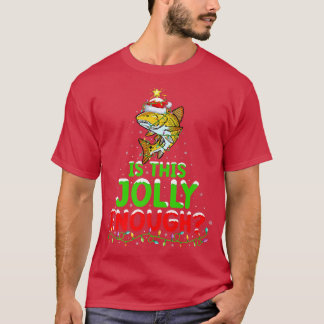 Xmas Lighting Is This Jolly Enough Redfish Christm T-Shirt