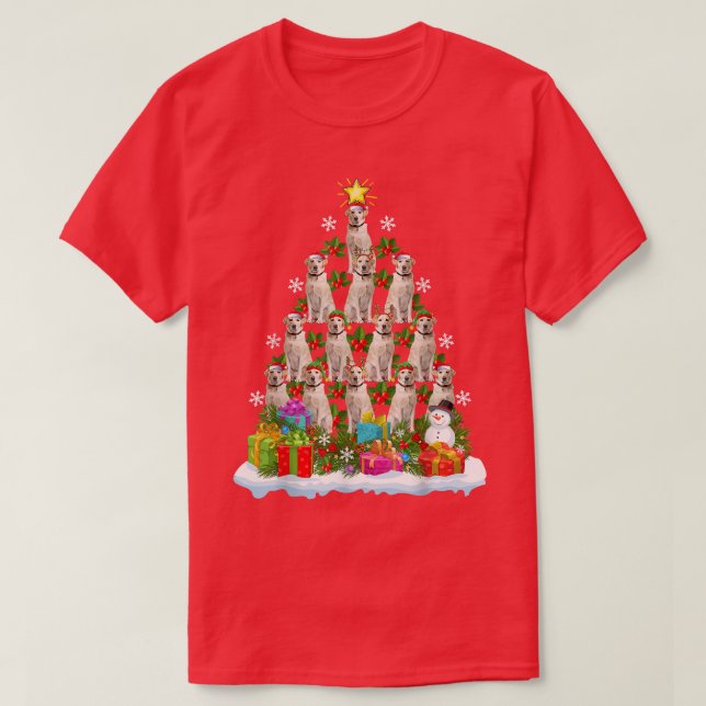 Xmas Lighting Matching Labrador Retriever Christma T-Shirt (Design Front)