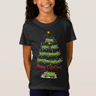 Xmas Lighting Matching Santa Garbage Truck Christm T-Shirt
