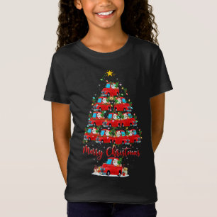 Xmas Lighting Matching Santa Red Truck Christmas T T-Shirt