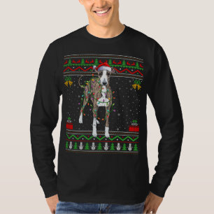 Xmas Lighting Matching Ugly Italian Greyhound Dog  T-Shirt