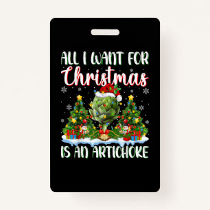 Xmas Lighting Santa All I Want For Christmas Is A  ID Badge