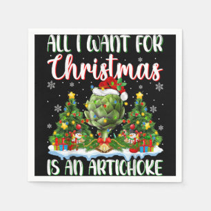 Xmas Lighting Santa All I Want For Christmas Is A Napkin