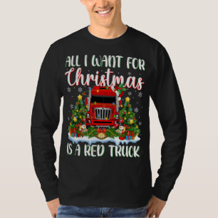 Xmas Lighting Santa All I Want For Christmas Is A T-Shirt