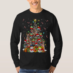 Xmas Lighting Santa Australian Cattle Dog Christma T-Shirt