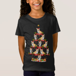 Xmas Lighting Santa Cardigan Welsh Corgi Dog Chris T-Shirt