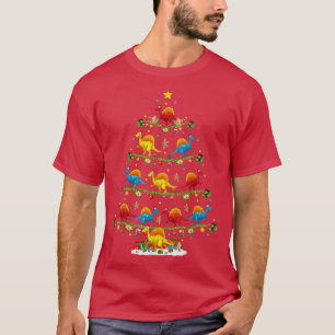 Xmas Lighting Santa Dinosaur Spinosaurus Christmas T-Shirt