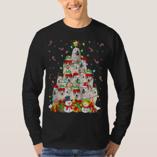 Xmas Lighting Santa Great Pyrenees Dog Christmas T T-Shirt