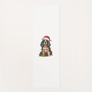 Xmas Lighting Santa Hat Alaskan Malamute Dog Chris Yoga Mat