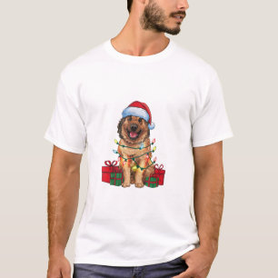 Xmas Lighting Santa Hat Anatolian Shepherd Dog Chr T-Shirt