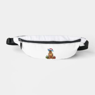 Xmas Lighting Santa Hat German Pinscher Dog Christ Bum Bags