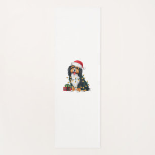 Xmas Lighting Santa Hat Havanese Dog Christmas Yoga Mat