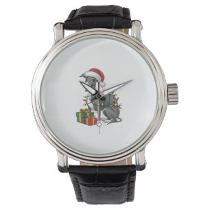 Xmas Lighting Santa Hat Italian Greyhound Dog Chri Watch