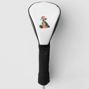 Xmas Lighting Santa Hat Patterdale Terrier Dog Chr Golf Head Cover