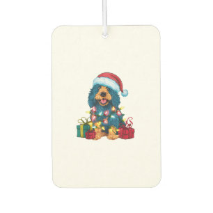 Xmas Lighting Santa Hat Spanish Water Dog Christma Car Air Freshener