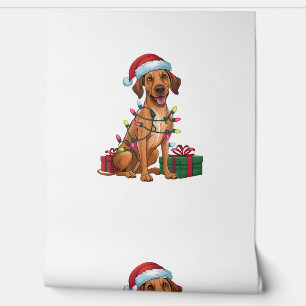 Xmas Lighting Santa Hat Thai Ridgeback Dog Christm Wallpaper
