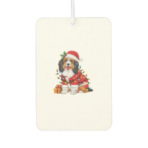 Xmas Lighting Santa Havanese Dog Christmas  Car Air Freshener