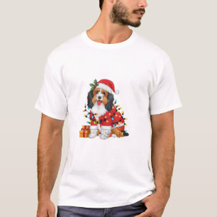 Xmas Lighting Santa Havanese Dog Christmas T-Shirt
