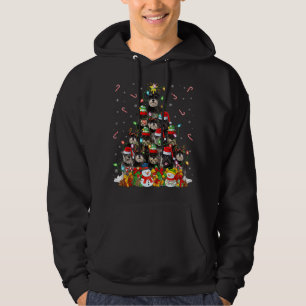 Xmas Lighting Santa Miniature Schnauzer Dog Christ Hoodie
