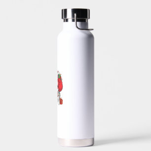 Xmas Lighting Santa Riding Samoyed Dog Christmas  Water Bottle