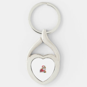 Xmas Lighting Santa Shih Tzu Dog Christmas Key Ring