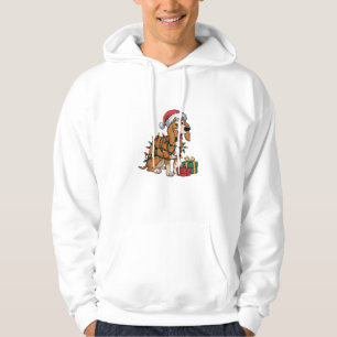 Xmas Lighting Santa Treeing Walker Coonhound Dog C Hoodie