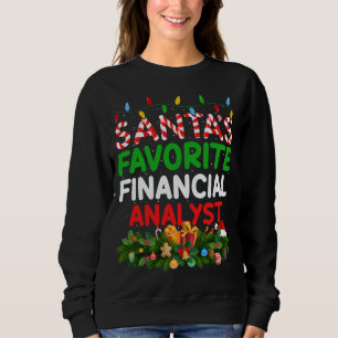 Xmas Lighting Santa's Favourite Financial Analyst Sweatshirt