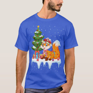 Xmas Lighting Tree Santa Hat Fo Christmas T-Shirt