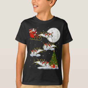 Xmas Lighting Tree Santa Riding Bluefin Tuna Fish  T-Shirt