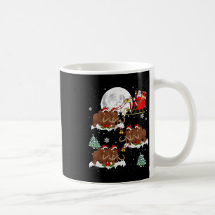 Xmas Lighting Tree Santa Riding Woolly Mammoth Chr Coffee Mug