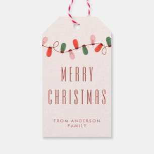 Xmas Lights colourful Holiday Christmas Gift Tags