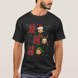 Xmas Lights HO HO HO Ostrich Funny Ugly Christmas T-Shirt