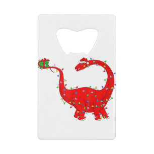 Xmas Lights Santa Brontosaurus Dinosaur Christmas