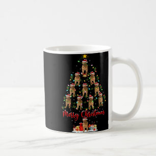 Xmas Lights Santa Dogue De Bordeaux Dog Christmas Coffee Mug