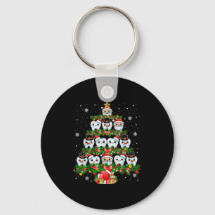 Xmas Lights Teeth Doctor Dentist Tooth Teeth Chris Key Ring