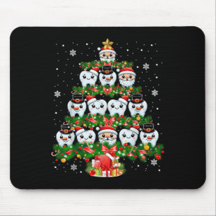 Xmas Lights Teeth Doctor Dentist Tooth Teeth Chris Mouse Mat