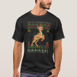 Xmas Lights Ugly Sweater Style Santa Antelope Chri<br><div class="desc">Xmas Lights Ugly Sweater Style Santa Antelope Christmas</div>