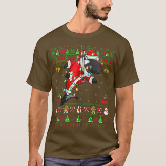 Xmas Lights Ugly Sweater Style Santa Orca Christma