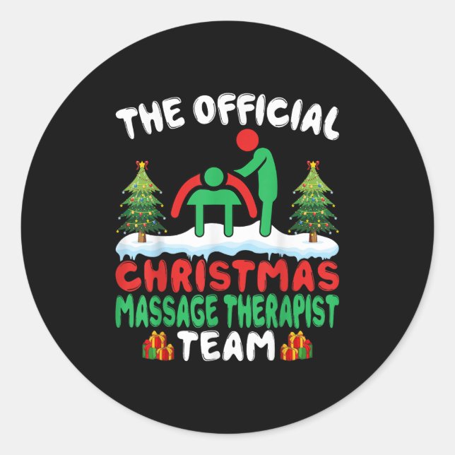 Xmas Mage Therast Team - Mage Therapy Christmas  Classic Round Sticker (Front)