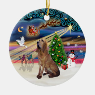 Xmas Magic - Bloodhound Ceramic Tree Decoration