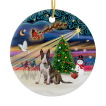 Xmas Magic - Bull Terrier (brindle-white0
