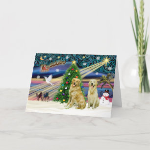 Xmas Magic-Golden-Pair Holiday Card