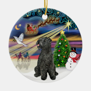 Xmas Magic - Kerry Blue Terrier Ceramic Tree Decoration