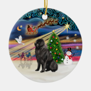 Xmas Magic - Newfoundland 1 Ceramic Tree Decoration