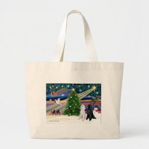 XMAS MAGIC-Poodle ST-Pair2 Large Tote Bag